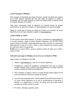 recargas y retiros Winplay