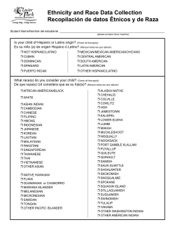Ethnicity and Race Data Collection Recopilación de datos Étnicos y