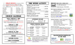 Bulletin 02012015 - Friendly Baptist Church