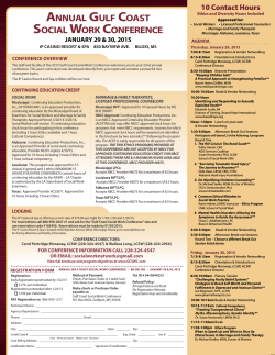 ANNUAL GULF COAST SOCIAL WORK CONFERENCE