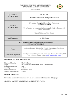 INFO - Lancashire Archery Association