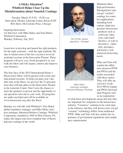 A Sticky Situation? Whitford Helps Clear Up the Misinformation