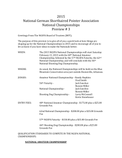 2015 National German Shorthaired Pointer Association National
