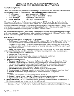 Performing Arts Guidelines - A Circle of Ten, Inc. ~ Network for