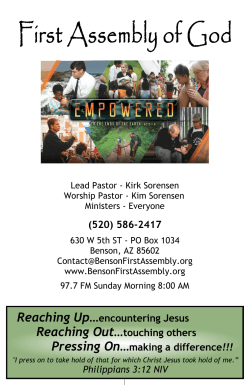 Bulletin Feb 1 - BensonFirstAssembly.org