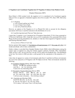 C-Negation is not Constituent Negation but CP-Negation