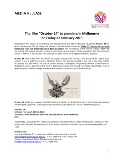 Download Media Release - Multicultural Arts Victoria