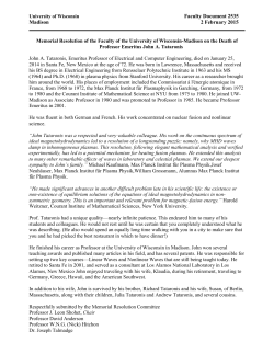 Professor Emeritus John Tataronis