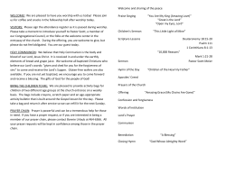 2015-February-01 Bulletin - Resurrection Lutheran Church of Alpena