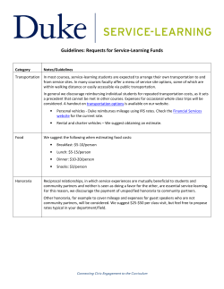 Guidelines: Requests for Service