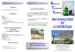 BIOANALYSES ET CONTRÔLES