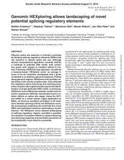 Genomic HEXploring allows landscaping of novel potential splicing