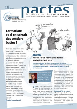 Télécharger la newsletter n°33