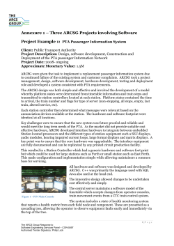 Annexure 1 – Three ARCSG Projects involving Software