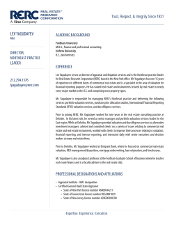 LEV YAGUDAYEV - Real Estate Research Corporation