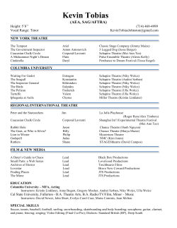 Theatrical ResumeShowcase - Columbia University Actors