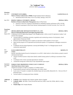 Ye “Ashlynn” Liu - Resume