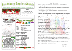 21st December 2014 Bulletin