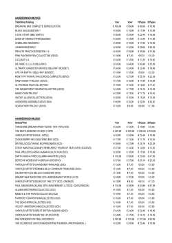 AANBIEDINGEN MOVIES Titel/Omschrijving Van Voor 10
