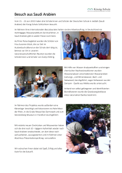 Besuch aus Saudi Arabien - Kinzig