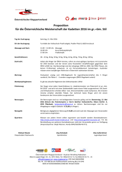 Ausschreibung / Gr-röm - Österreichischer Ringsportverband ÖRSV